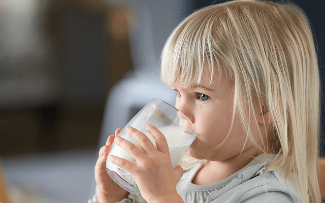 Child drinking milk